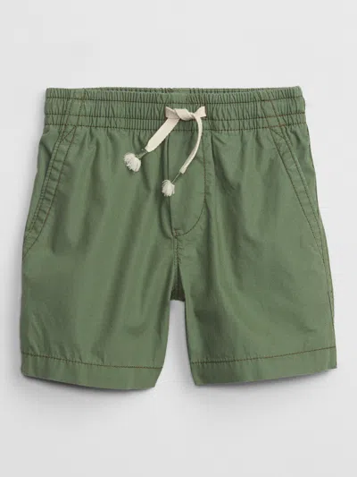 Gap Factory Babygap Poplin Pull-on Shorts In Green