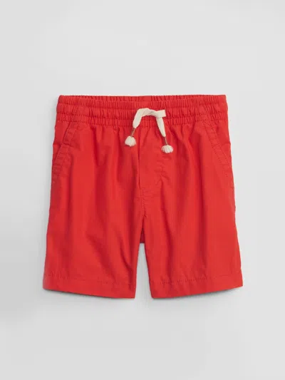Gap Factory Babygap Poplin Pull-on Shorts In Red
