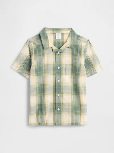 Gap Factory Babygap Poplin Vacay Shirt In Green