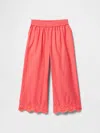 Gap Factory Babygap Poplin Wide-leg Pull-on Pants In Red