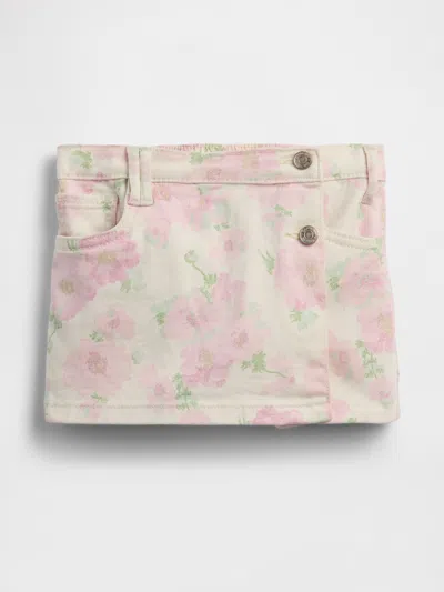 Gap Factory Babygap Print Denim Skort In Multi