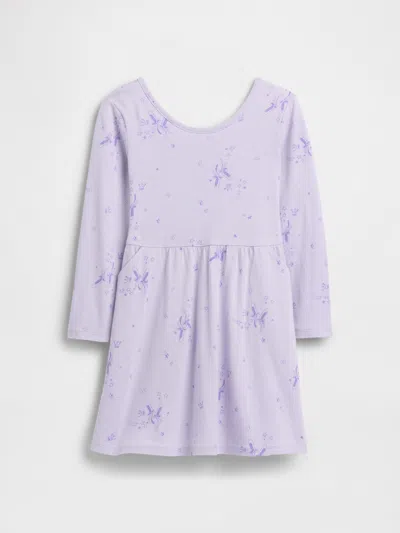 Gap Factory Babygap Print Jersey Dress In Purple