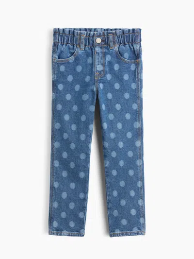 Gap Factory Babygap Print Paperbag Mom Jeans In Blue