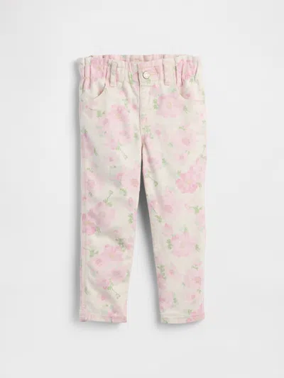Gap Factory Babygap Print Paperbag Mom Jeans In Pink