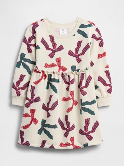 Gap Factory Babygap Print Sweatshirt Dress In Neutral