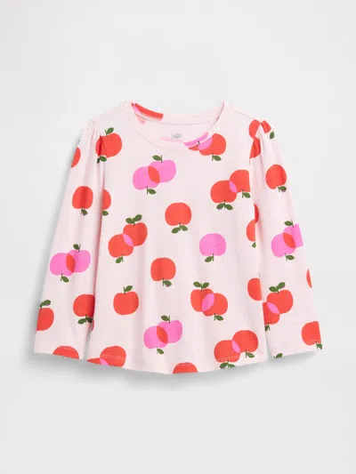 Gap Factory Babygap Puff Sleeve Crewneck T-shirt In Pink