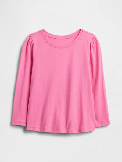 Gap Factory Babygap Puff Sleeve Crewneck T-shirt In Pink