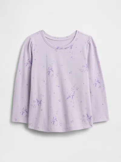 Gap Factory Babygap Puff Sleeve Crewneck T-shirt In Purple
