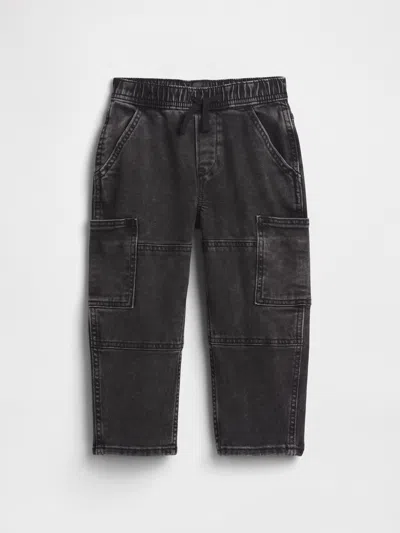 Gap Factory Babygap Pull-on Baggy Cargo Jeans In Black