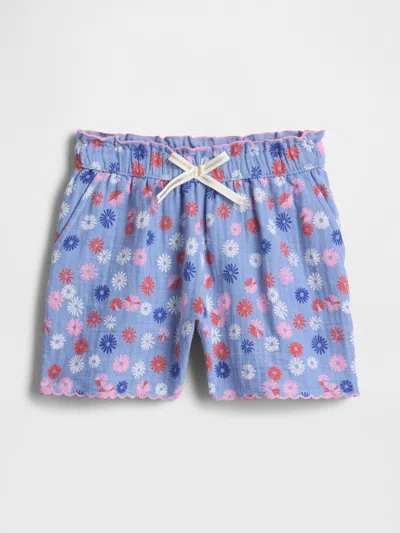 Gap Factory Babygap Pull-on Gauze Shorts In Blue