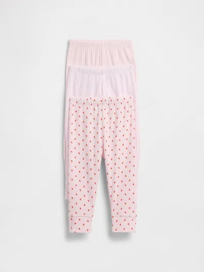 Gap Factory Babygap Pull-on Joggers (3-pack) In Pink