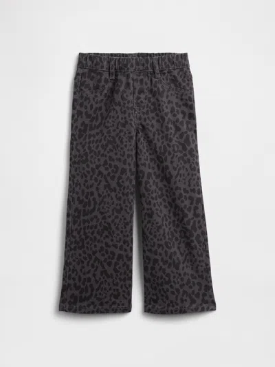 Gap Factory Babygap Pull-on Leopard Wide-leg Jeans In Multi