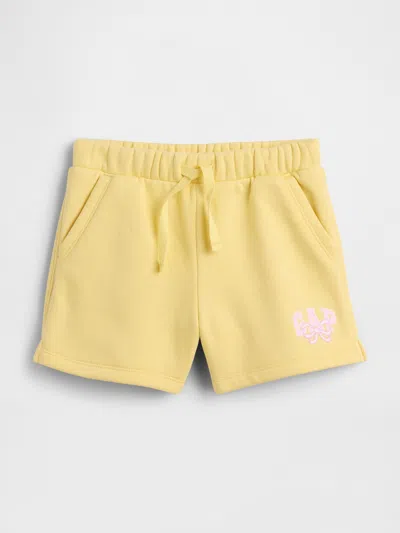 Gap Factory Babygap Pull-on Logo Shorts In Yellow