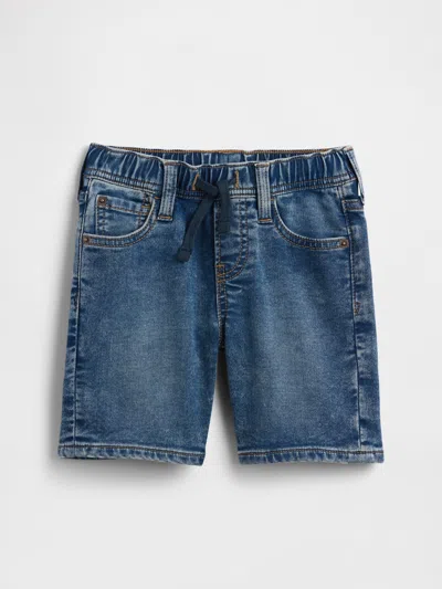 Gap Factory Babygap Pull-on Loose Sweatpant Jean Shorts In Blue