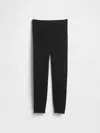 Gap Factory Babygap Pull-on Ribbed Sweater Leggings In Black