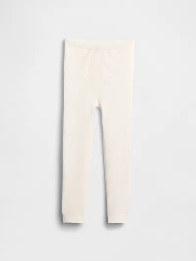 Gap Factory Babygap Pull-on Ribbed Sweater Leggings In Neutral