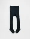 Gap Factory Babygap Pull-on Ribbed Tights In Black