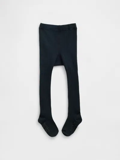 Gap Factory Babygap Pull-on Ribbed Tights In Black