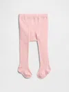 Gap Factory Babygap Pull-on Ribbed Tights In Pink