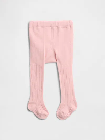 Gap Factory Babygap Pull-on Ribbed Tights In Pink
