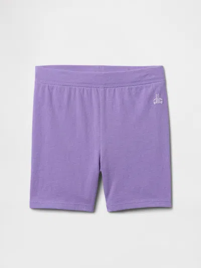 Gap Factory Babygap Pull-on Stretch Jersey Bike Shorts In Purple
