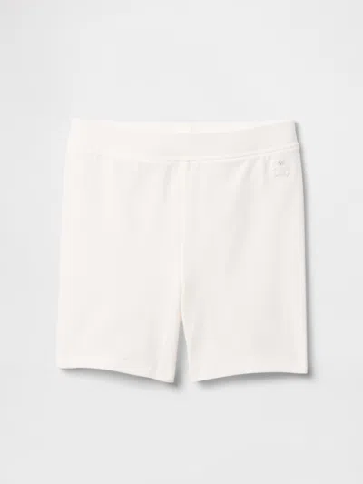 Gap Factory Babygap Pull-on Stretch Jersey Bike Shorts In White