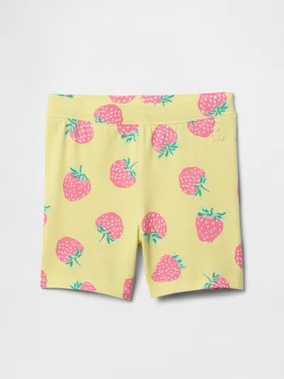 Gap Factory Babygap Pull-on Stretch Jersey Bike Shorts In Yellow