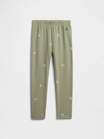 Gap Factory Babygap Pull-on Stretch Jersey Leggings In Green