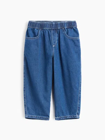 Gap Factory Babygap Pull-on Barrel Jeans In Dark Wash Indigo