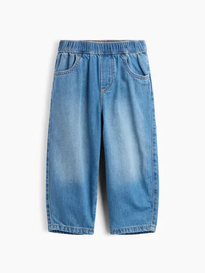 Gap Factory Babygap Pull-on Barrel Jeans In Medium Indigo