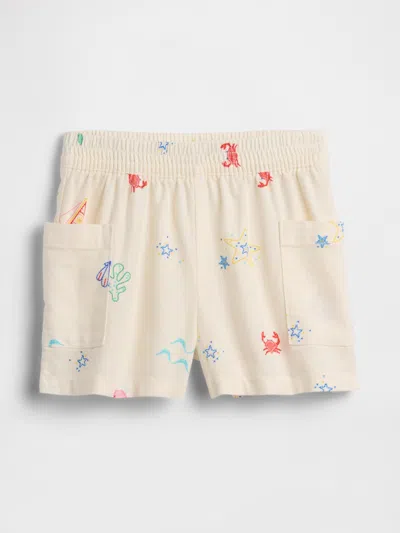 Gap Factory Babygap Pull-on Linen-blend Cargo Shorts In Multi