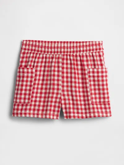 Gap Factory Babygap Pull-on Linen-blend Cargo Shorts In Multi