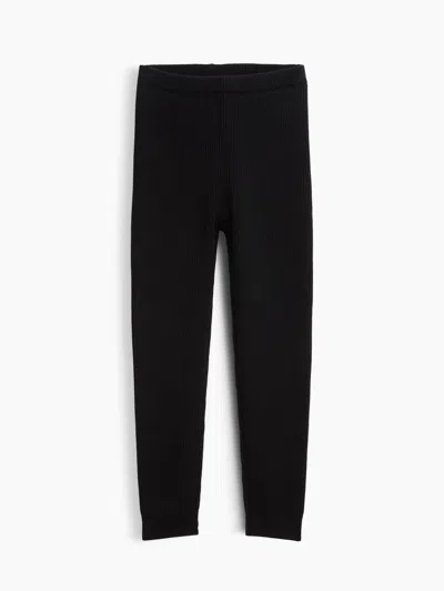 Gap Factory Babygap Pull-on Ribbed Sweater Leggings In Black
