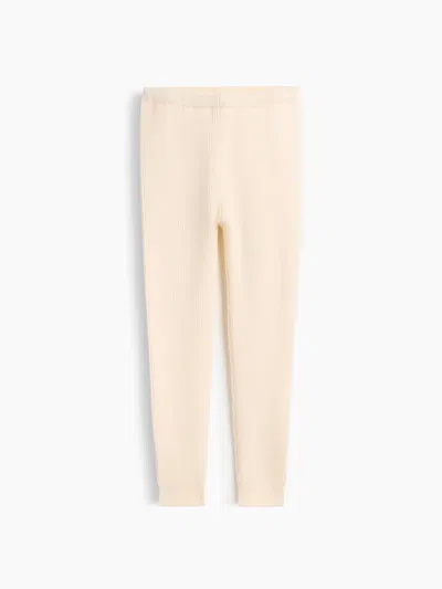 Gap Factory Babygap Pull-on Ribbed Sweater Leggings In Ivory Cream Frost
