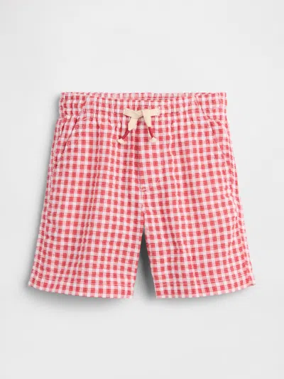 Gap Factory Babygap Pull-on Seersucker Shorts In Red
