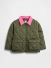 Gap Factory Babygap Quilted Barn Jacket In Green