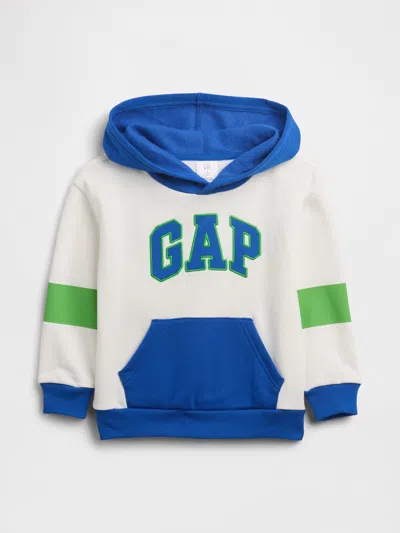Gap Factory Babygap Relaxed Colorblock Logo Hoodie In Blue