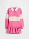 Gap Factory Babygap Relaxed Colorblock Rugby Dress In Pink