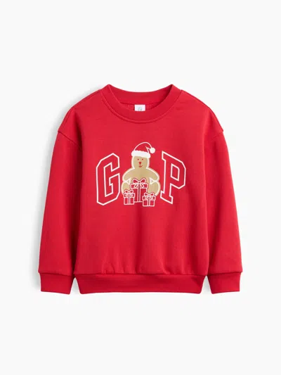 Gap Factory Babygap Relaxed Holiday Logo Sweatshirt In Red