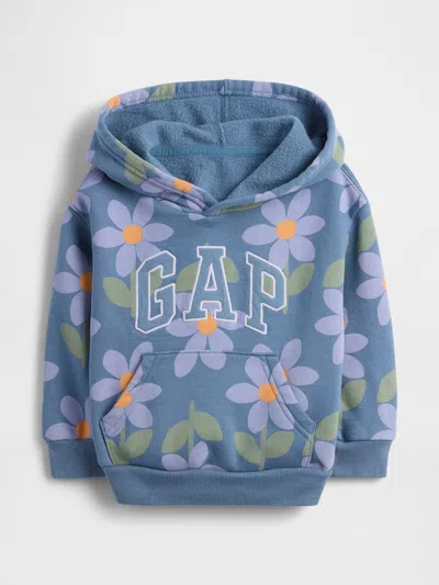 Gap Factory Babygap Relaxed Logo Graphic Hoodie In Blue