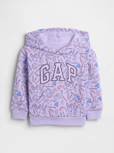 Gap Factory Babygap Relaxed Logo Graphic Hoodie In Blue