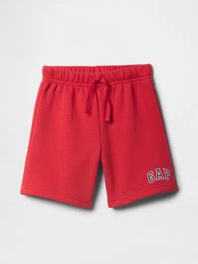 Gap Factory Babygap Relaxed Logo Pull-on Shorts In Red