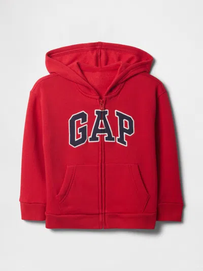 Gap Factory Babygap Relaxed Logo Zip Hoodie In Red