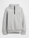 Gap Factory Babygap Relaxed Mockneck Quarter-zip Sweatshirt In Gray