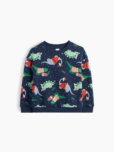 Gap Factory Babygap Relaxed Print Crewneck Sweatshirt In Blue