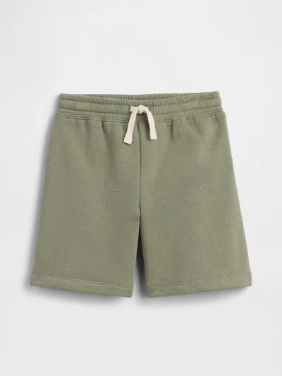 Gap Factory Babygap Relaxed Pull-on Fleece Shorts In Green