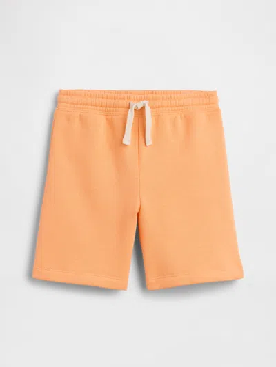 Gap Factory Babygap Relaxed Pull-on Fleece Shorts In Orange