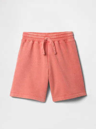 Gap Factory Babygap Relaxed Washed-fleece Pull-on Shorts In Pink