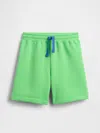 Gap Factory Babygap Relaxed Washed-fleece Pull-on Shorts In Green