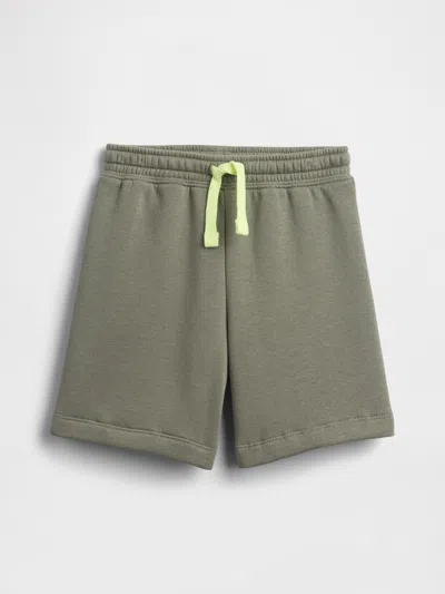Gap Factory Babygap Relaxed Washed-fleece Pull-on Shorts In Green